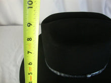 Load image into Gallery viewer, Resistol 4xxxx Beaver Quicksilver 7 1/4 Long Oval Black Cowboy Hat with Original Box
