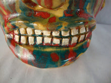 Load image into Gallery viewer, Marvin Bailey SC Folk Art Potter Bold Streaked Blue Beady Eye Open Mouth Ugly Face Jug
