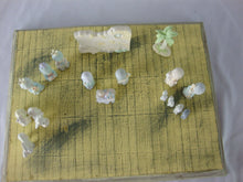 Load image into Gallery viewer, 1989 Precious Moments Painted Pewter Mini 17 Piece Nativity Set with Handmade Display Board
