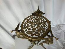 Load image into Gallery viewer, Antique French? Ornate Solid Brass Three Legged Plant Display Stand
