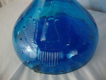 Load image into Gallery viewer, Vintage Colonial Blue Glass Freedom For Our Ship Eagle Motif Decanter with Ball Stopper
