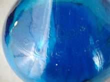 Load image into Gallery viewer, Vintage Colonial Blue Glass Freedom For Our Ship Eagle Motif Decanter with Ball Stopper
