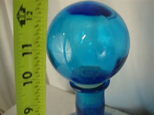 Load image into Gallery viewer, Vintage Colonial Blue Glass Freedom For Our Ship Eagle Motif Decanter with Ball Stopper
