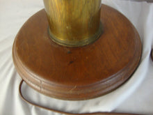 Load image into Gallery viewer, WWI Large Artilillery Trench Art Floor Lamp Fifth Year Anniversary Engraving
