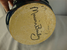 Load image into Gallery viewer, Marvin Bailey SC Folk Art Pottery Dark Blue Green Streaked Double Ugly Face Jug
