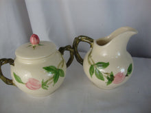 Load image into Gallery viewer, Vintage Franciscan Desert Rose Creamer and Sugar with Lid Set
