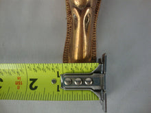 Load image into Gallery viewer, Antique Brass Cast Iron Duck Head Bill Letter Holder Yellow Glass Eyes Table or Wall
