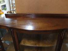Load image into Gallery viewer, Antique Curved Glass Front Wood Shelves Display Cabinet
