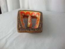 Load image into Gallery viewer, 1963 Treasure Craft 4 Slot Brown Orange Rectangle Ashtray
