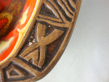 Load image into Gallery viewer, 1963 Treasure Craft 4 Slot Brown Orange Rectangle Ashtray
