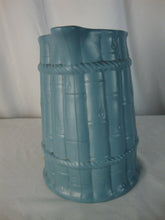 Load image into Gallery viewer, Antique W Ridgway Unmarked Country Blue Stoneware Bamboo Rope Motif Handled Pitcher
