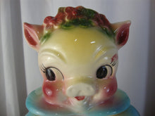 Load image into Gallery viewer, MCM Retro Bisque Lady Pig with Flowers Apron Two Piece Kitchen Cookie Jar
