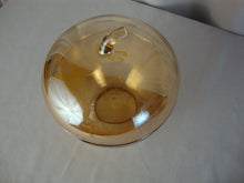 Load image into Gallery viewer, Vintage Jeanette Glass Marigold Carnival Glass Apple Candy Dish with Lid
