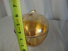 Load image into Gallery viewer, Vintage Jeanette Glass Marigold Carnival Glass Apple Candy Dish with Lid
