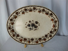 Load image into Gallery viewer, Antique Oval Ivy Motif Transferware Serving Platter
