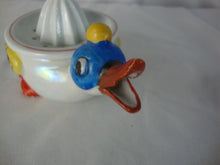 Load image into Gallery viewer, Vintage Japan Smiling Duck Ceramic Child's Orange Reamer Juicer
