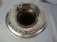 Load image into Gallery viewer, Antique Farberware NY Silverplate Pierced Rim Flower Vase
