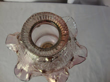 Load image into Gallery viewer, Vintage HOMCO Fenton Style Cabbage Rose Dusty Rose Glass 3 Part Fairy Lamp
