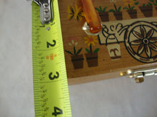 Load image into Gallery viewer, Vintage Gary Gail Dallas Flower Cart Motif Mini Box Purse with Lucite Handle
