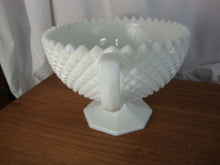 Load image into Gallery viewer, Vintage Westmoreland Milk Glass Diamond Point Double Handle Trophy Bowl

