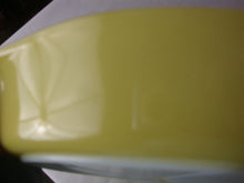 Load image into Gallery viewer, Vintage Pyrex Chartreuse Yellow 1.5 Quart Divided Dish with Side Handles
