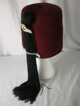 Load image into Gallery viewer, Vintage Hejaz Shriners Jeweled Fez Circus Daddy Pins 6 3/4 Hat Size
