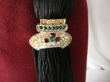 Load image into Gallery viewer, Vintage Hejaz Shriners Jeweled Fez Circus Daddy Pins 6 3/4 Hat Size
