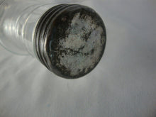 Load image into Gallery viewer, Vintage Clear Glass Rolling Pin Bottle with Metal Screw End Lid
