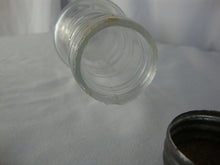 Load image into Gallery viewer, Vintage Clear Glass Rolling Pin Bottle with Metal Screw End Lid
