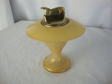 Load image into Gallery viewer, MCM Art Glass Gold Sparkle Glass Base with Brass Lighter Insert
