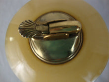 Load image into Gallery viewer, MCM Art Glass Gold Sparkle Glass Base with Brass Lighter Insert
