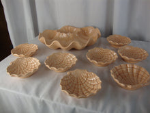 Load image into Gallery viewer, MCM Ceramic Clam Shell Serving Bowl with (8) Individual Shell Bowls
