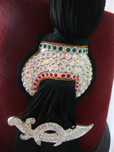 Load image into Gallery viewer, Vintage Hejaz Shriners Jeweled Several Pins Fez 6 3/4 Hat Size with Hatbox
