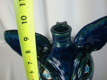 Load image into Gallery viewer, Marvin Bailey Folk Art Potter Blue Green Beady Eye Medium Pig Ugly Face Jug
