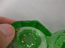 Load image into Gallery viewer, Vintage Uranium Glass Double Salt Cellar with Middle Knob Handle

