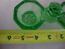 Load image into Gallery viewer, Vintage Uranium Glass Double Salt Cellar with Middle Knob Handle
