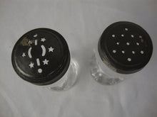 Load image into Gallery viewer, Vintage LG Wright Frosted Glass Three Faces Salt Pepper Shaker Se
