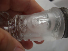 Load image into Gallery viewer, Vintage LG Wright Frosted Glass Three Faces Salt Pepper Shaker Se
