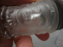 Load image into Gallery viewer, Vintage LG Wright Frosted Glass Three Faces Salt Pepper Shaker Se
