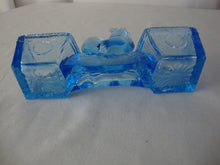 Load image into Gallery viewer, Vintage Blue Glass Chicken Double Table Salt Cellar
