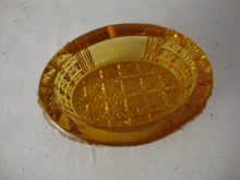 Load image into Gallery viewer, Antique Amber Glass Oval Individual Salt Cellar
