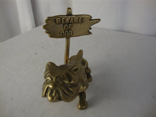 Load image into Gallery viewer, Vintage Brass Bulldog Beware of Dog Paperweight Figurine
