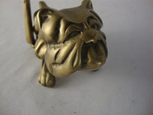 Load image into Gallery viewer, Vintage Brass Bulldog Beware of Dog Paperweight Figurine
