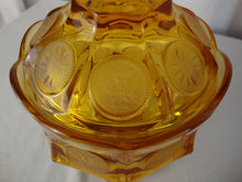 Load image into Gallery viewer, Vintage Fostoria Amber Coin Wedding Candy Bowl Dish with Lid
