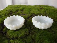 Load image into Gallery viewer, Vintage White Milk Glass Lacy Daisy Salt Cellars Set of 2
