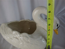 Load image into Gallery viewer, Vintage Ceramic White Swan Indoor Pot Planter
