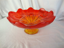 Load image into Gallery viewer, Vintage LE Smith Amberina Glass Footed Compote Bowl Dish
