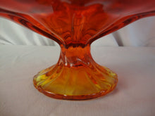 Load image into Gallery viewer, Vintage LE Smith Amberina Glass Footed Compote Bowl Dish
