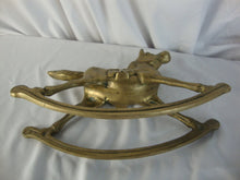 Load image into Gallery viewer, Vintage Solid Brass Large Rocking Horse Figurine
