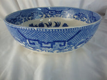 Load image into Gallery viewer, Vintage Japan Blue Willow Ceramic Large Serving Bowl
